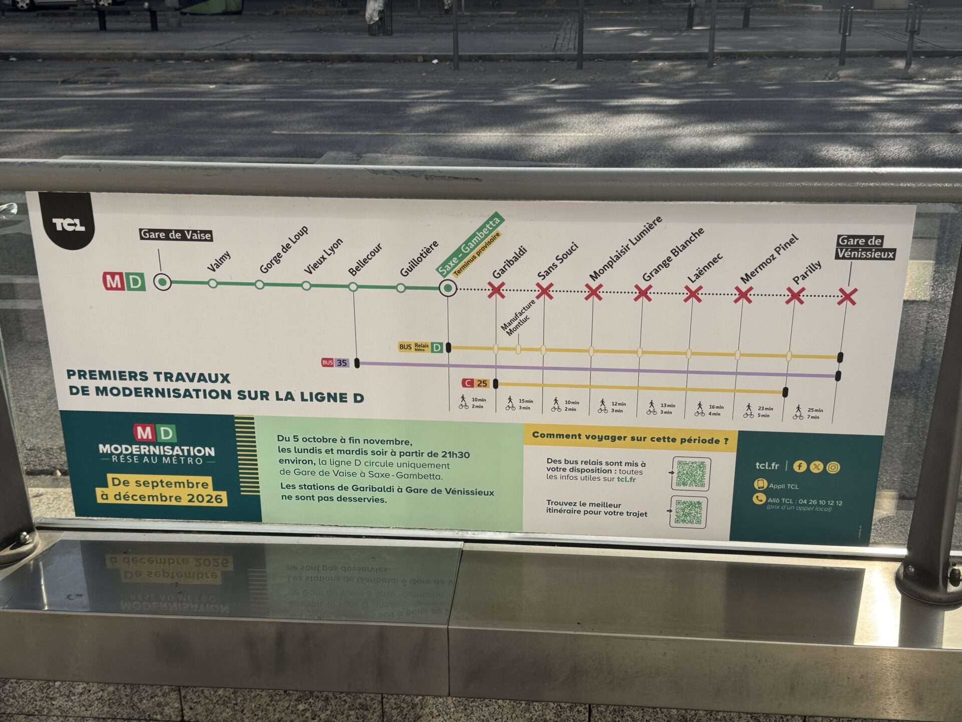 Combien de temps vont durer les travaux sur le métro D