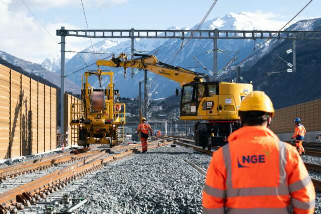 Lyon-Turin, NGE achève trois ans de travaux ferroviaires à Saint-Jean-de-Maurienne-credit photo : Kaptis-SJM
